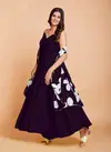 SINGKB243WINE Party Wear Dupatta With Gown Catalog